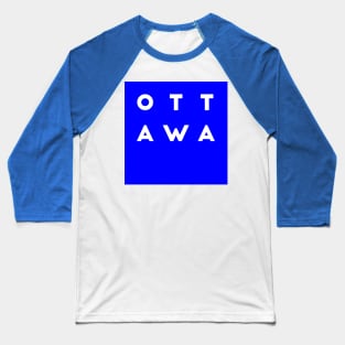 Ottawa | Blue square, white letters | Canada Baseball T-Shirt